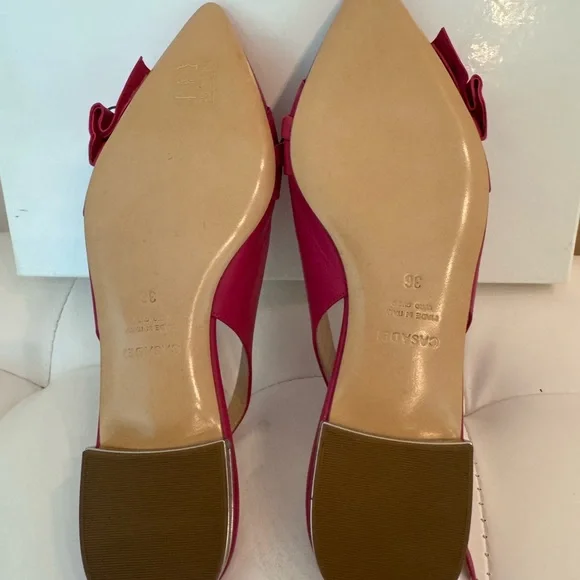 NWT. Casadei Fuchsia Women's Flats. Leather. Made in Italy. Size 6 - Picture 8 of 11
